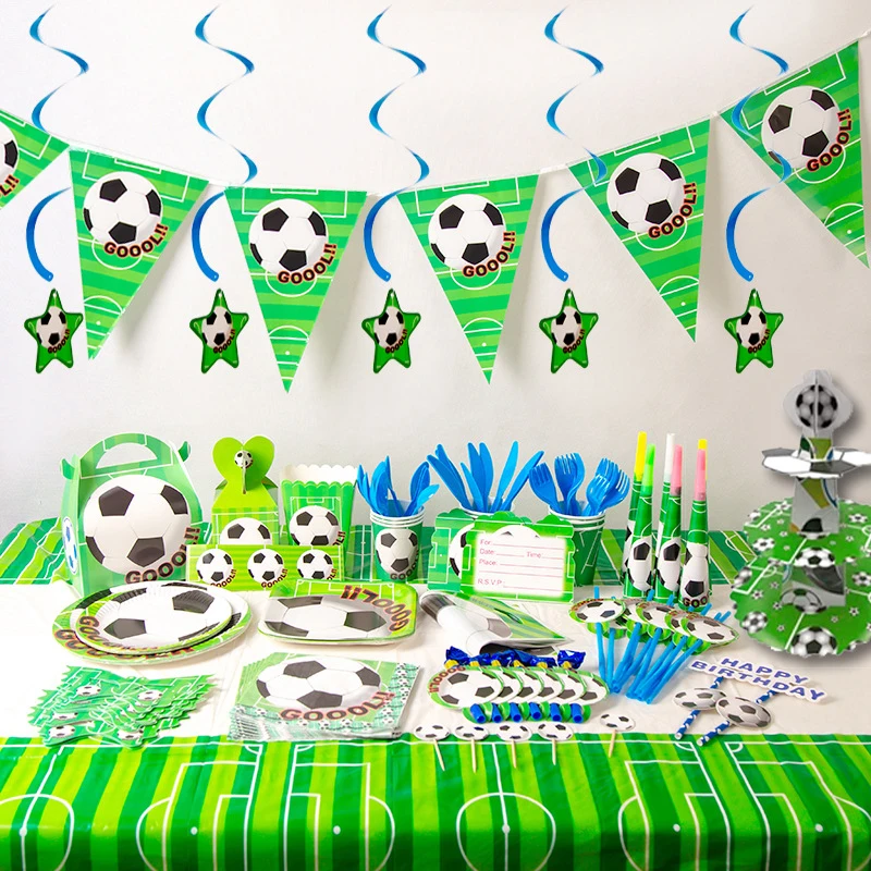 Футбольная тематическая вечеринка посуда футбол пластины салфетки/денй