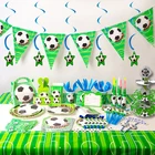 Футбольная тематическая вечеринка посуда футбол пластины салфеткиденй рождений сувениры мультфильм чашки Baby Shower пользу для вечеринок Декор