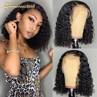 curly lace front wigs for black women 13x4 kinky curly lace frontal wig 4x4 lace closure bob wig brazilian curly human hair wigs