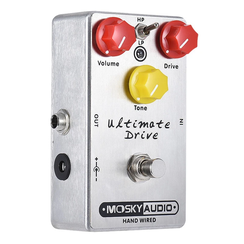 

MOSKYAUDIO Ultimate Drive педаль для гитарного эффекта овердрайв полный металлический корпус True Bypass для музыкальных инструментов