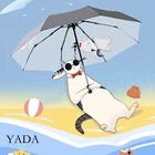 YADA 2020 Новинка крутые солнцезащитные очки с рисунком кота двойной 3 складной зонт от дождя УФ зонтик для женщин мужчин ветрозащитные Зонты YS200129