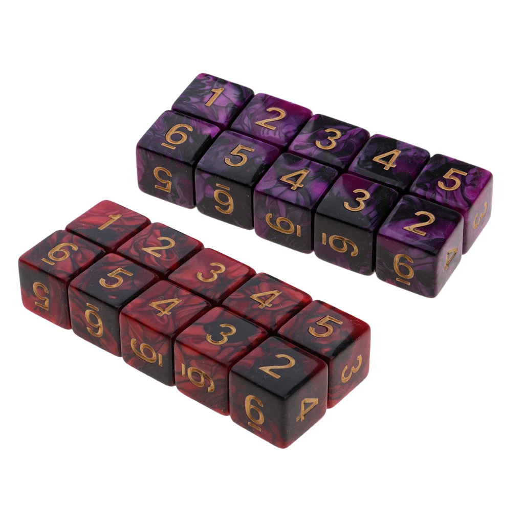 20 шт./упаковка набор игральных костей для игры DND Double Color D6 Square|Настольные игры| |