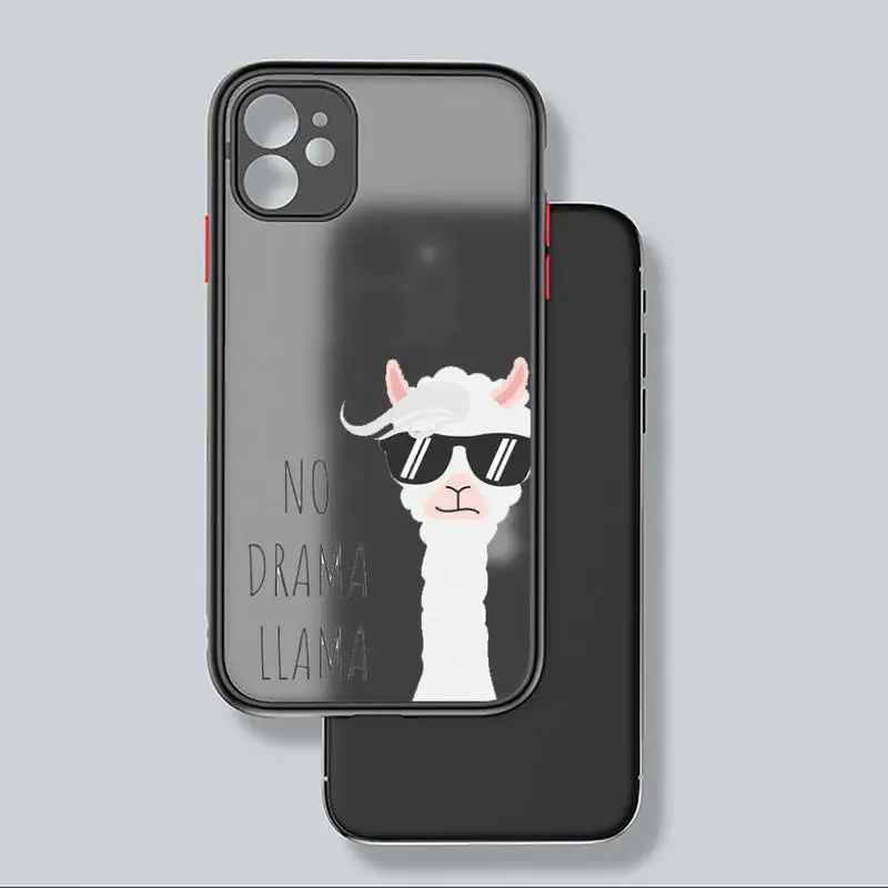 

cute lamas Alpaca animals Phone Case matte transparent For iphone 7 8 11 12 plus mini x xs xr pro max cover
