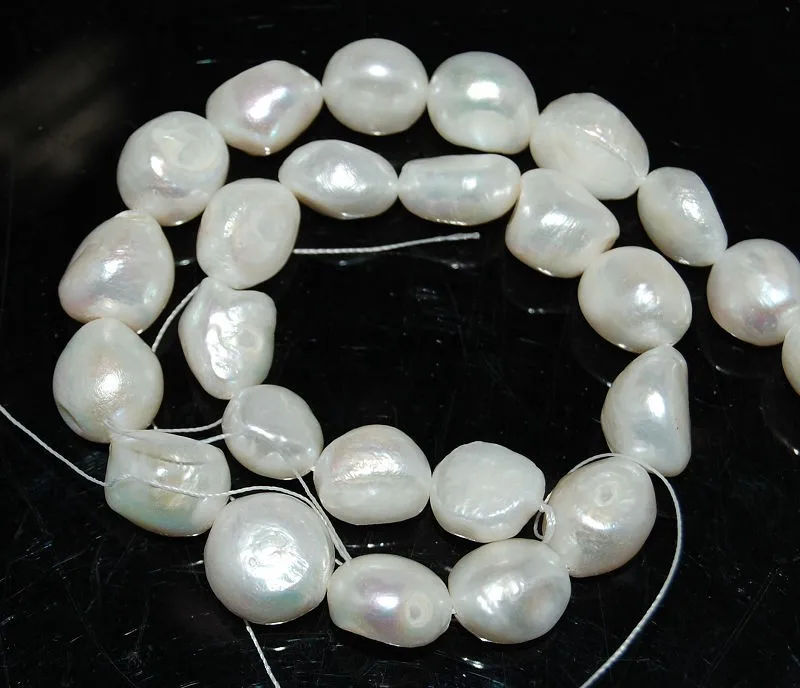 

APDGG 12-13*14-15mm large baroque baroque white pearl strands loose beads women lady jewelry DIY