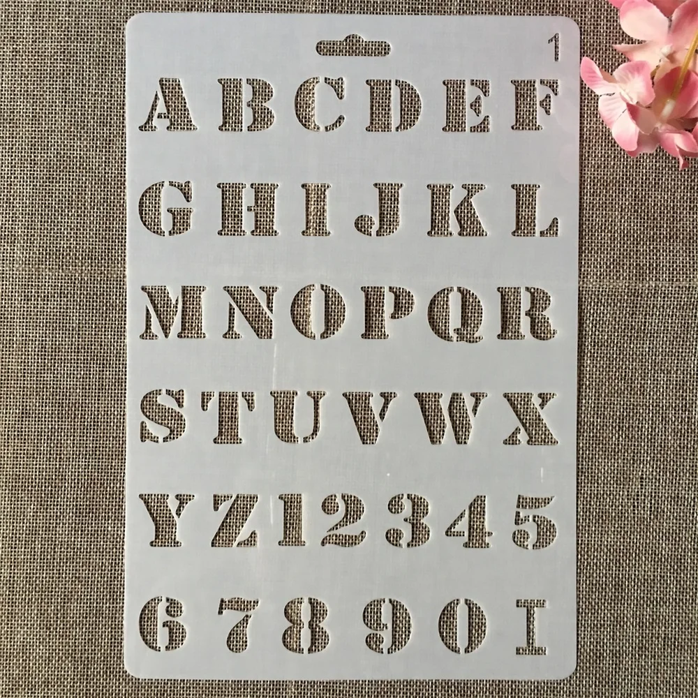 12 шт./компл. 26 см алфавитные буквы сделай сам слойные трафареты настенная