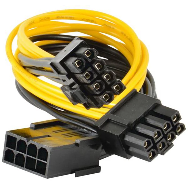 

12-Pack PCI-E 8Pin to 2X 8 Pin (6+2) Power Splitter Cable for PCIE PCI Express Image Card Y - Splitter Extension Cable