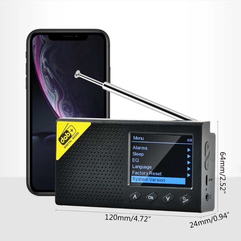 Портативное цифровое радио DAB/DAB + и FM-приемник 2020 1 комплект перезаряжаемое легкое