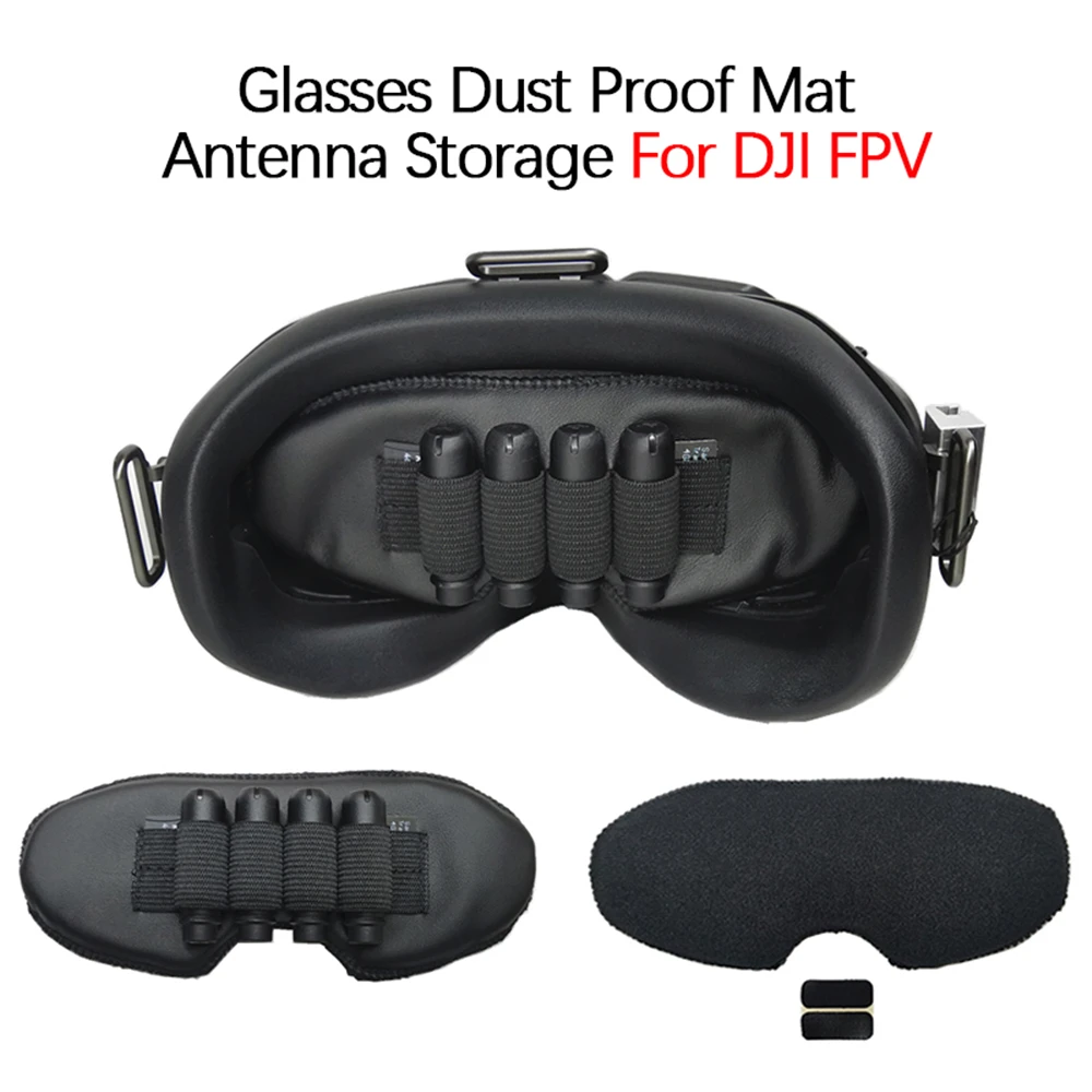 

PU Dustproof Lens Protector for DJI FPV Goggles Antenna Storage Cover Memory Card Slot Holder for DJI FPV VR Glasses Accessories
