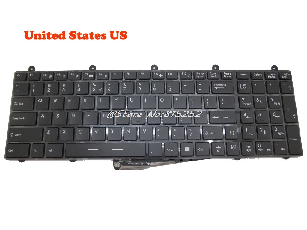 Английская клавиатура для MSI GT60 0NC 0ND 0NE 0NF 0NG 0NR 2bo 2OK 2PE GT70 2OC 2OD 2PE 2QD GE60 2PE-215US 2QE-867US 871US