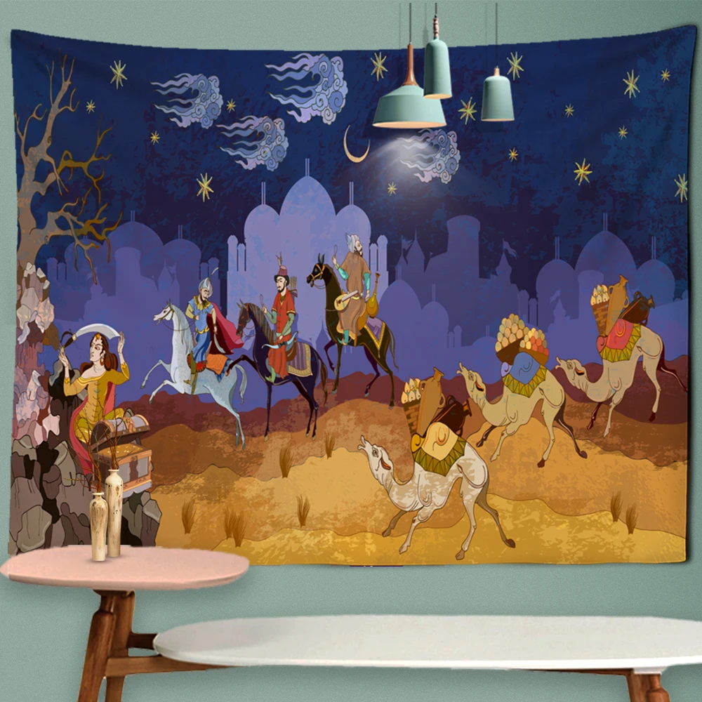 Индийский верблюд абстрактный узор война гобелен настенный Настенный Ковер