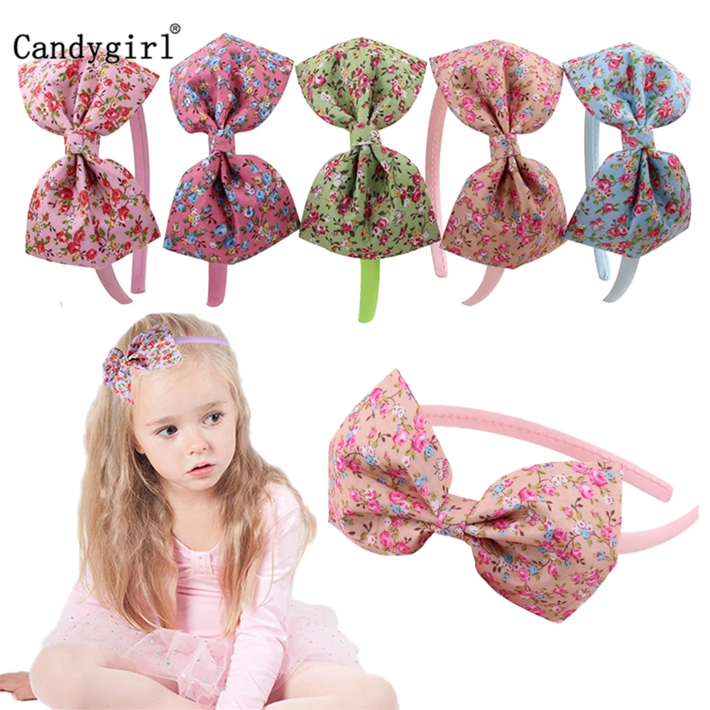 Обруч для волос с цветочным принтом 6 шт.|Аксессуары девочек| |