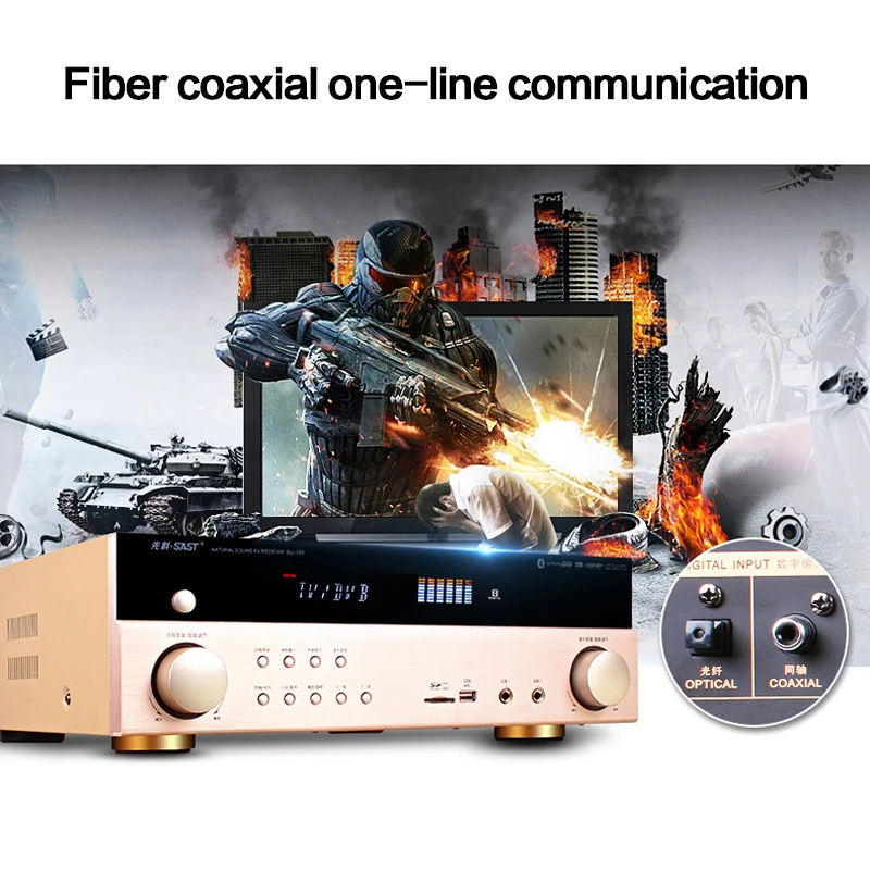 KYYSLB 750W 4-16ohm SU-180 Home High Power 5.1HIFI Bluetooth Amplifier Subwoofer Lossless Karaoke Theater | Электроника