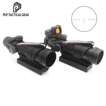 ACOG Scope Airsoft TA31 Red Dot Real Fiber Glass Reticle Hunting Optic Sight  RiflescopeW/Original Full Logo Marking