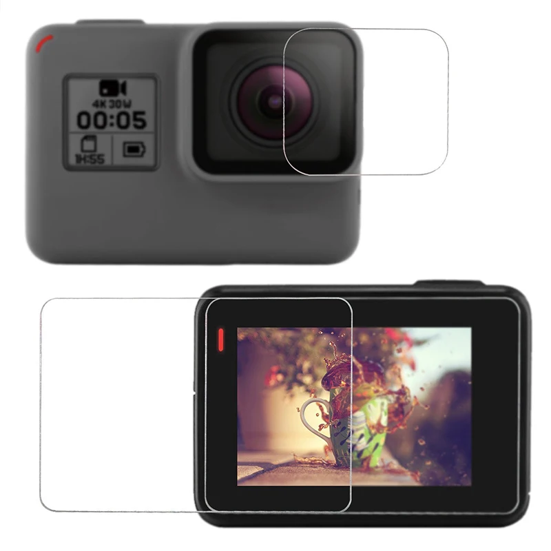 Для gopro 5 Закаленное стекло для GoPro Hero5 черный экран протектор Hero черная камера
