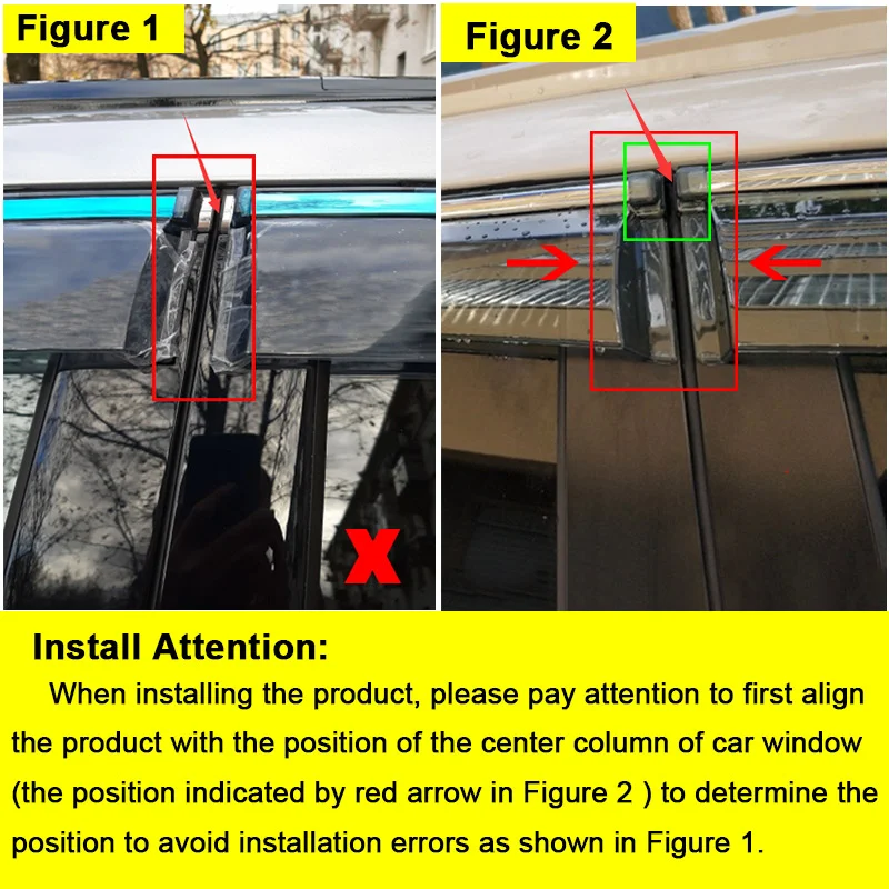 Hivotd ABS оконный козырек боковые Защита от солнца и дождя дефлектор украшение