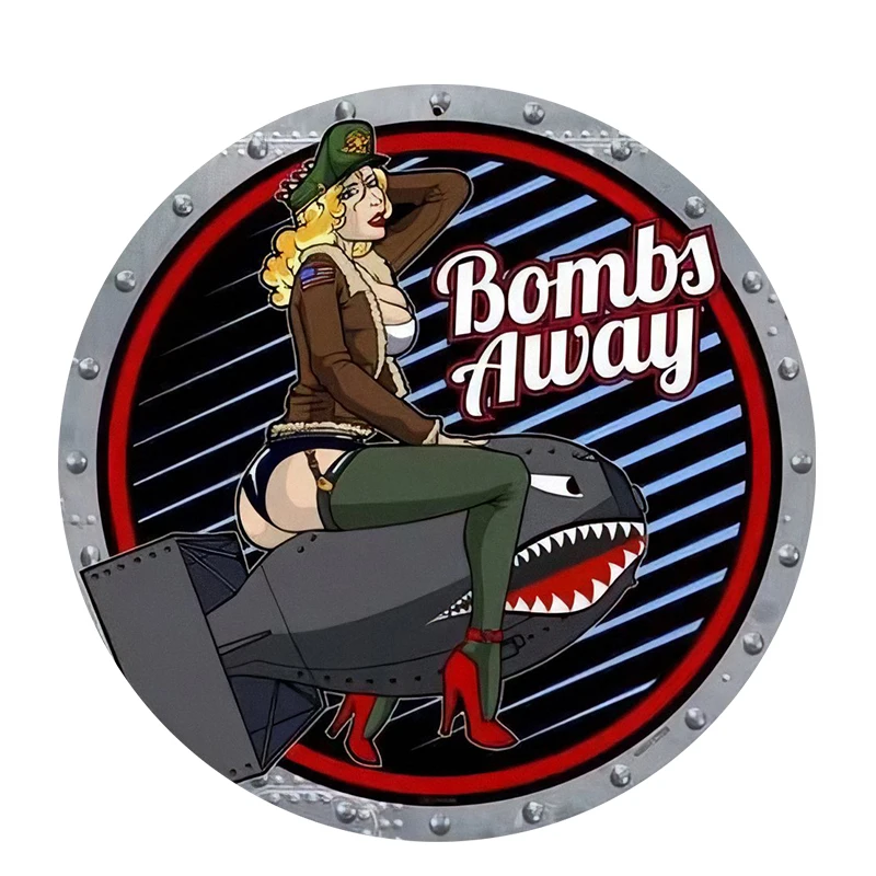 

LLY-0819 индивидуальные автомобильные наклейки PinUp Girl Bomb Away, модельная наклейка из ПВХ, автомобильные мотоциклетные декоративные водонепрониц...