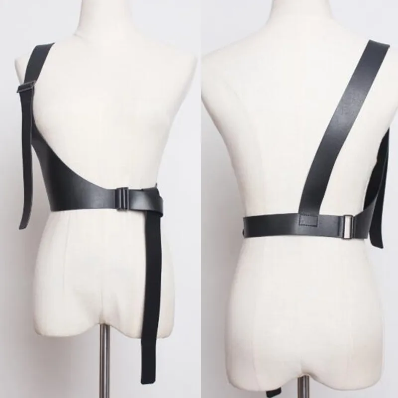 

Fashion Women Belt PU Leather Strap Brief Irregular Girdle Women Body Bondage Harness Tide All-match Waist Straps Suspenders