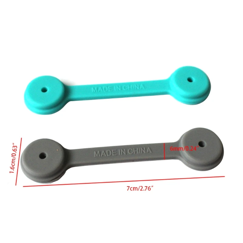 

Silicone Data Cord Organizer Clip Holder Magnetic Earphone Cable Storage 5 Pack Assorted Light Colors Wire Wrap Ties