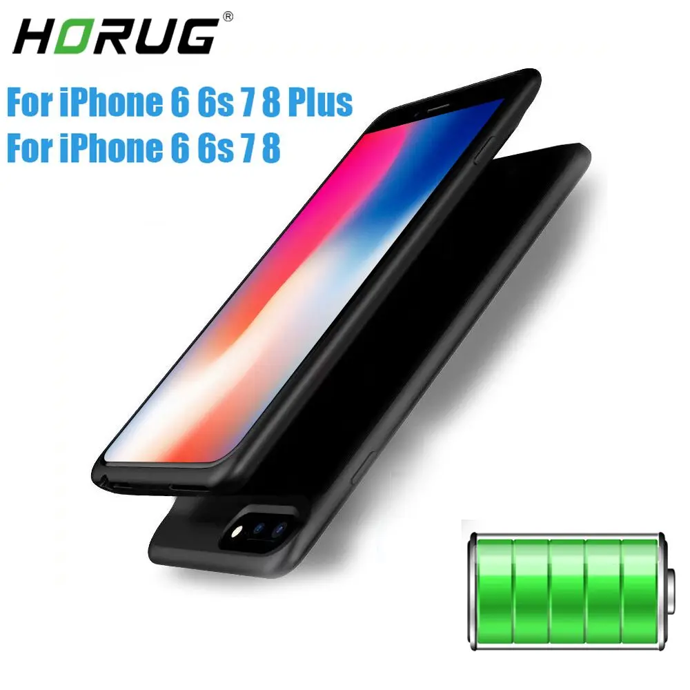 Чехол для зарядного устройства HORUG iPhone 6 6s 7 8 Plus Сверхтонкий внешний