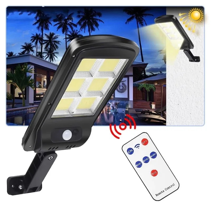 

Remote Control COB Solar Light Led Outdoor Solar Lamp Waterproof PIR Motion Sensor Garden Yard Wall Street Lights Decorative