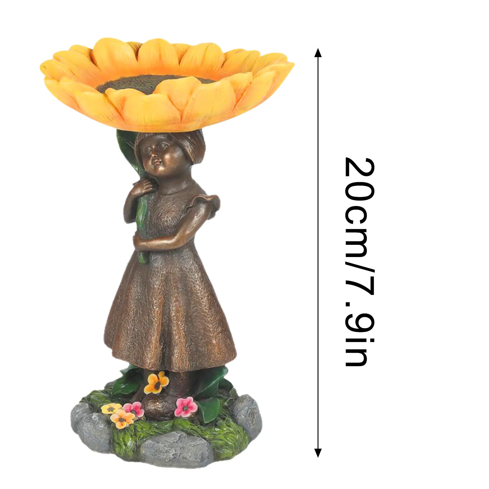 

Garden Statues Sunflower Bird Bath Brown Pedestal Garden Decoration Figuras Para Jardin Jardineria Decoracion Yard Garden Decor