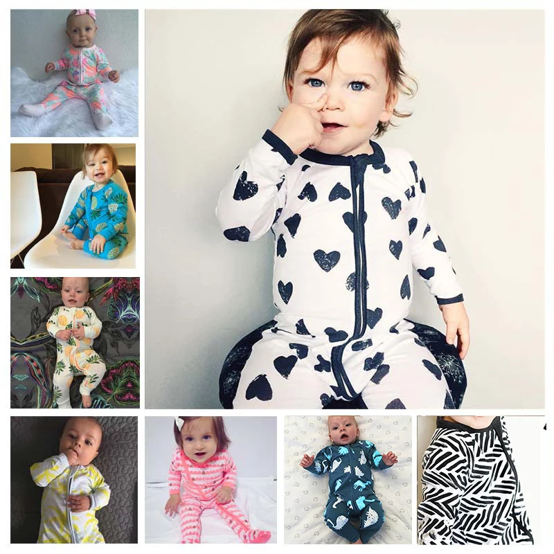 

New Boy Girl Rompers Spring Autumn Long Sleeve Cotton Cartoon Dinosaur Jumpsuit