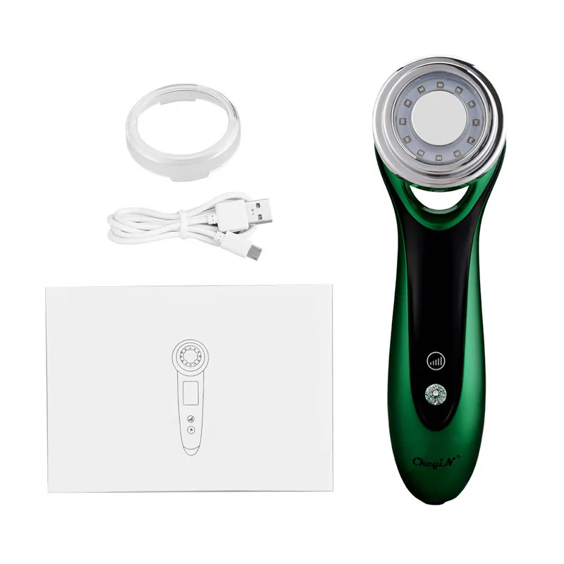 

vibration EMS Photon Skin Tightening heating Facial Massage Cleaner 4 Modes Anti Aging Facial Lift skin Eye Beauty Devices