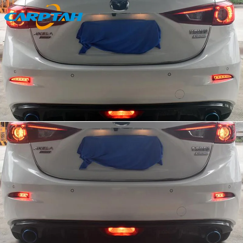 

2PCS LED Rear Fog Lamp For Mazda 3 Mazda3 Axela 2014 - 2018 Car LED Bumper Light Brake Light Turn Signal Indicator Reflector