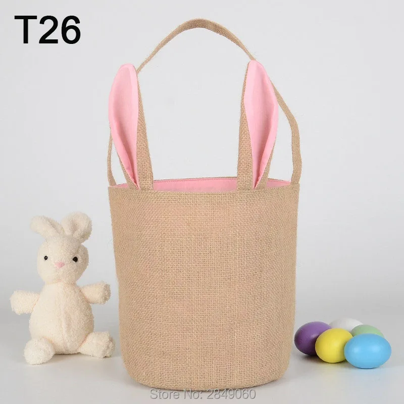 DIY Милая Пасхальная корзина кролика 100 шт./лот для детей яйцо конфеты ведро Кролик