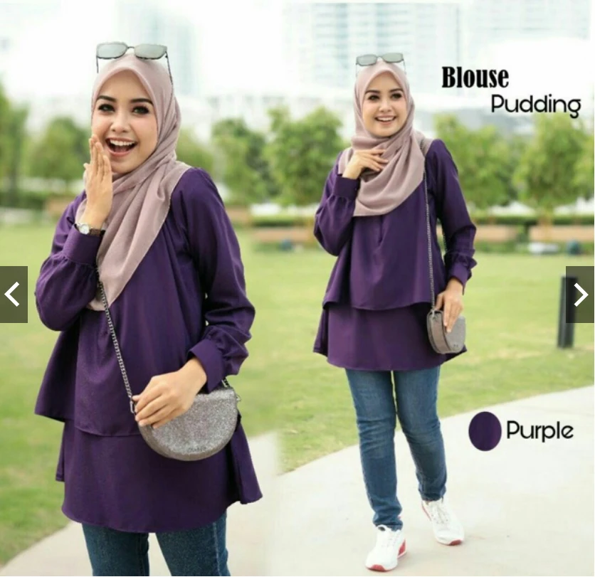 Женская блузка с оборками круглым вырезом и длинным рукавом | одежда