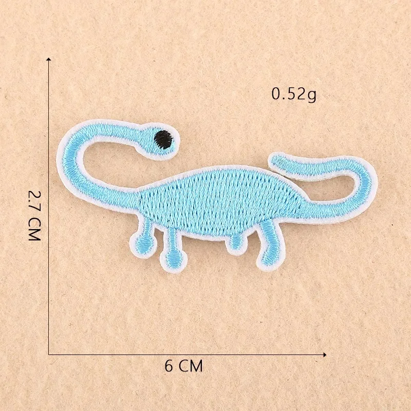 Мультяшные Симпатичные тканевые нашивки с вышивкой динозавра утюгом на одежду