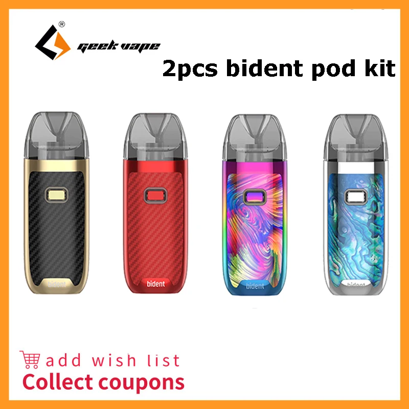 2 шт./лот GeekVape Bident pod Комплект 950 мАч емкость аккумулятора мл/3 5 мл 3 режима выхода