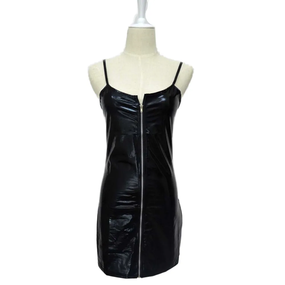 Латексное платье Эротическая Клубная одежда женское сексуальное нижнее белье из