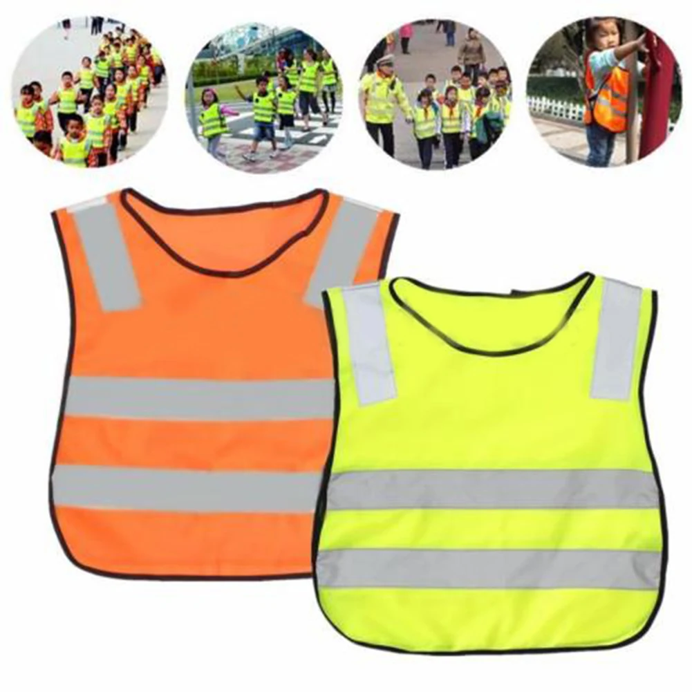 Kids Safety Vest High Visability Jacket for School Children Sanitation Worker Fitness Equipment Accessories | Спорт и развлечения