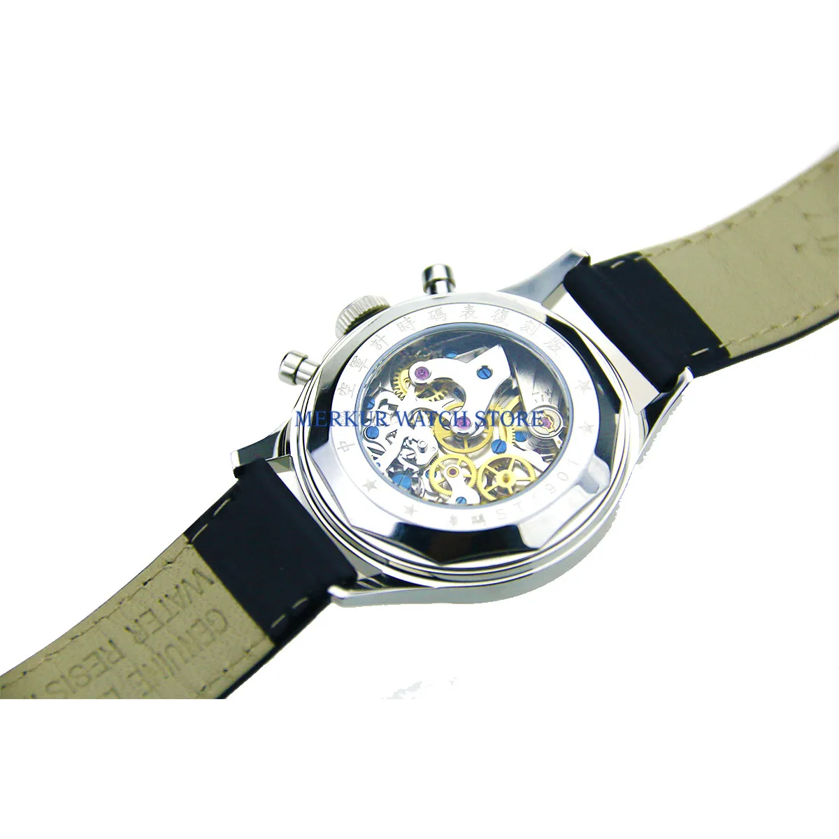 Красный Звездный механический хронограф для чайки 1963 ST1901 движение мужские пилот