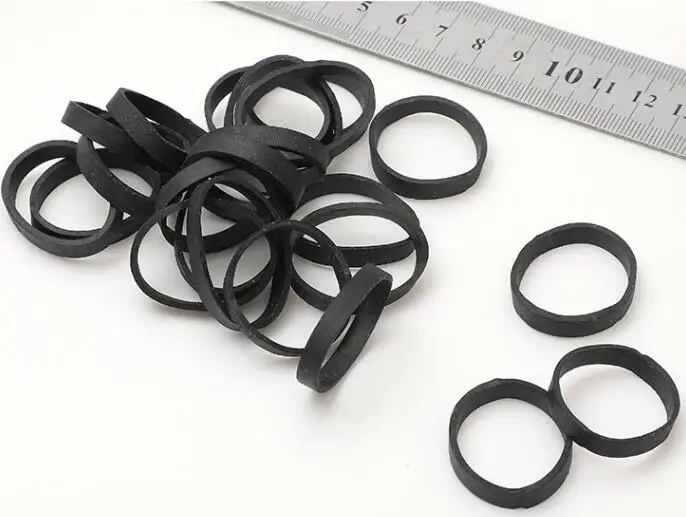 Diameter 25mm Small Mini Black Industrial Rubber Band Elastic Heavy Duty Rubbers For Packing Packaging 50/100/200 - You Pick