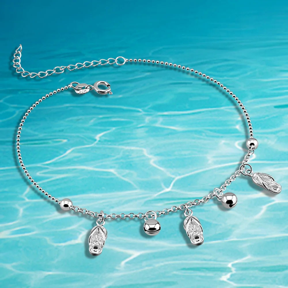 Женский винтажный пляжный ножной браслет Dankadi ножные браслеты из стерлингового