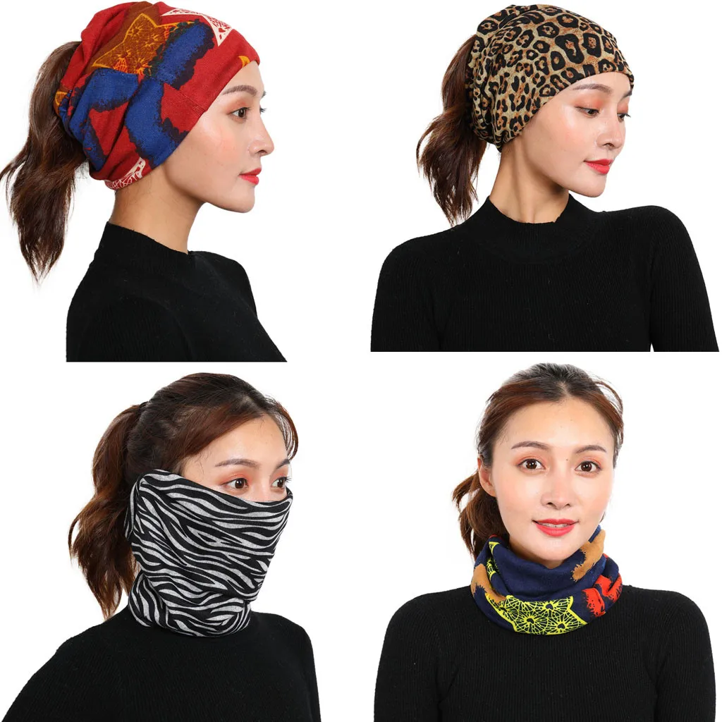 Осенне-зимние повседневные женские вязаные шапки удобные теплые с принтом