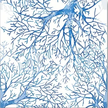 

Blue silhouette tree DIY picture colorings pictures by numbers with colors drawing painting by numbers framed Home