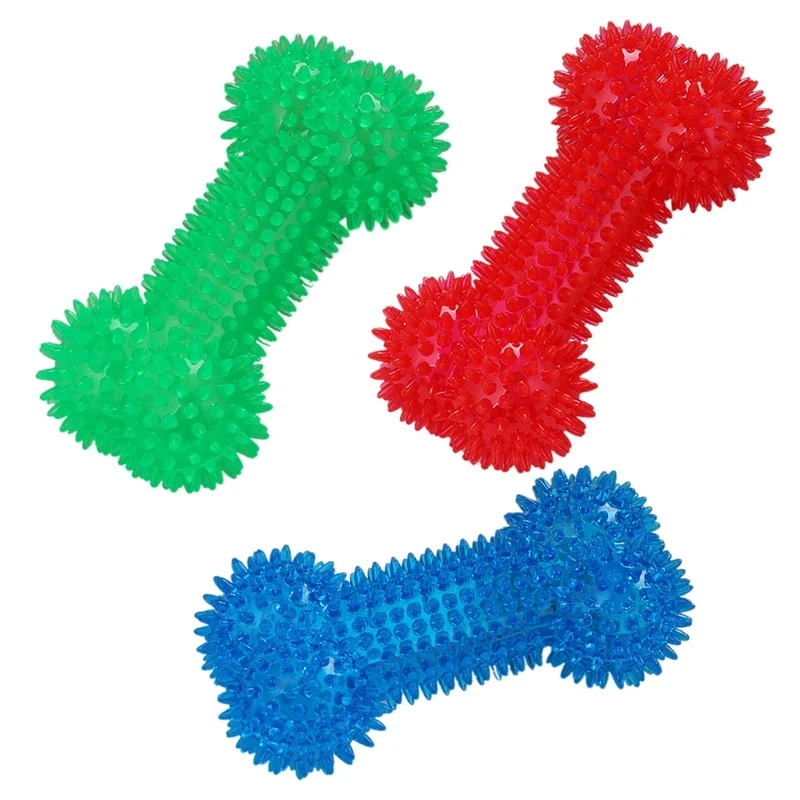 

Dog Toys Rubber Funny Puppy Chew Toys Bone Shape Interactive Puppy Large Dogs Tooth Cleaning Toys for Dogs Pet Products