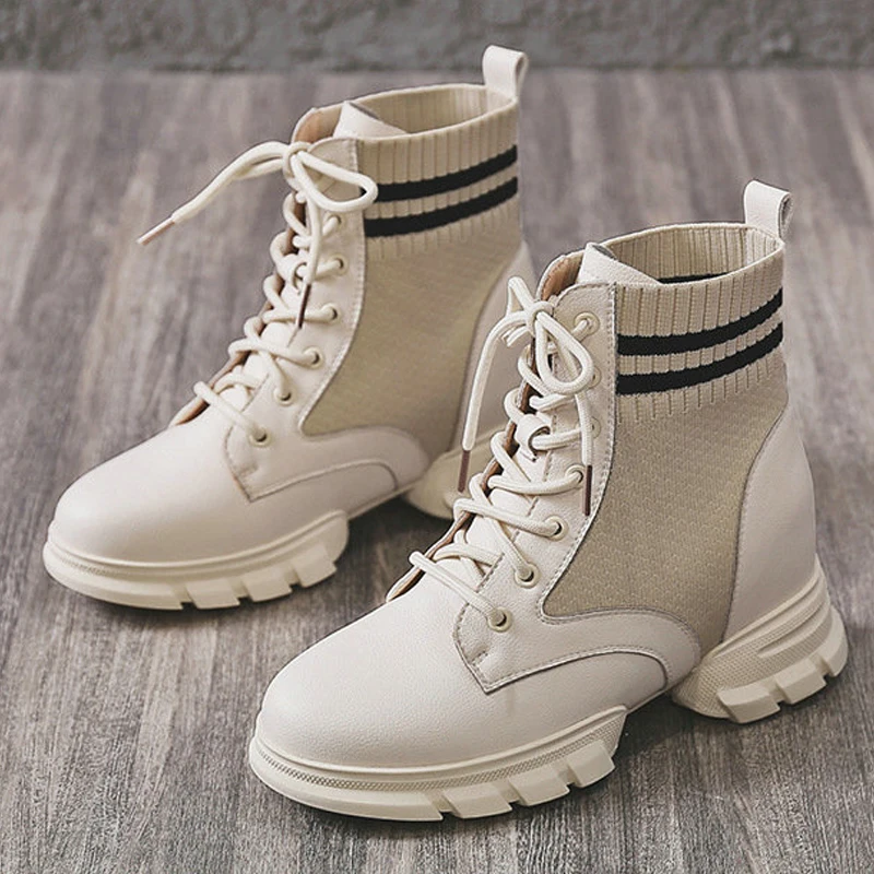 Осенние женские модные туфли на танкетке в стиле ретро ботильоны платформе