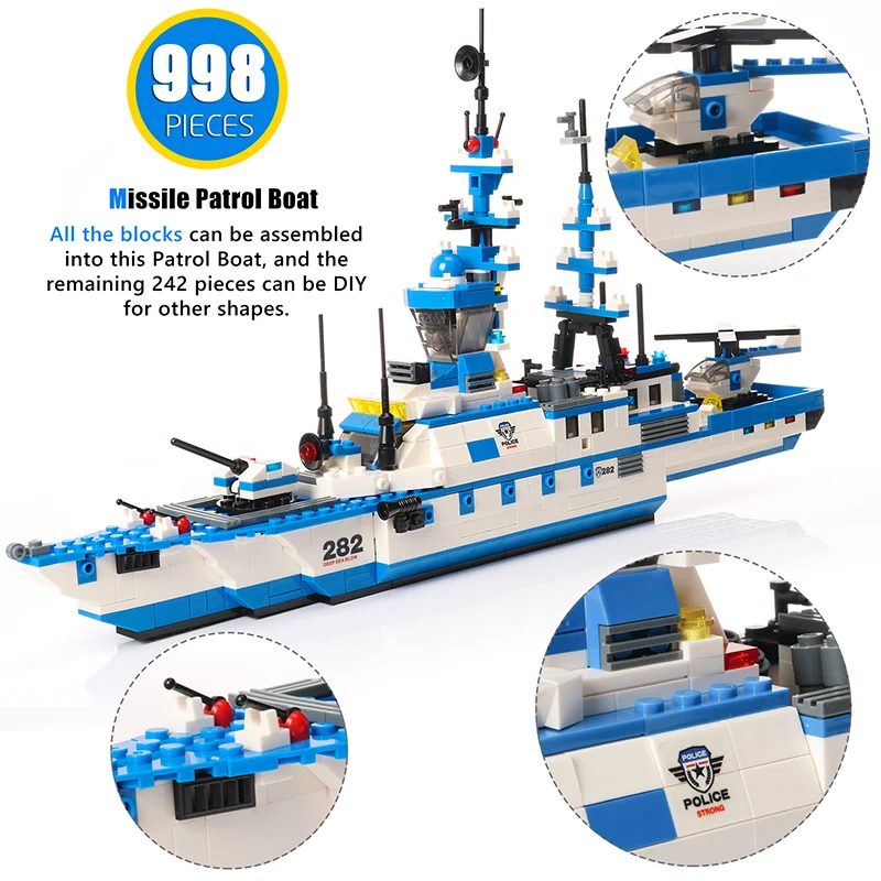 6in1 городской автомобиль Ship1230pcs сборка блоки маленького размера идущие крупных