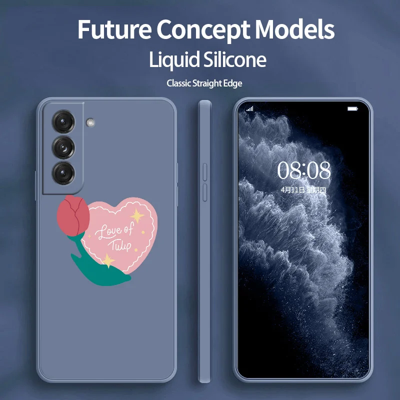 

Square Soft Case For Samsung Galaxy S21 S20 FE S10 Note 20 10 Plus A72 A52 A42 A32 A71 A51 A41 Liquid Silicone Phone Cover Case