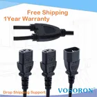 IEC 320 C14 3Pin штекер 2 х C13 Женский Y Разделение Мощность кабель, C13 C14 Мощность шнур сервер UPS Мощность кабель, 30 см