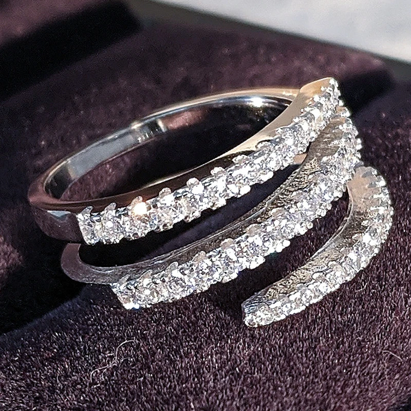 

Original Design 925 Sterling Silver Eternity Band Ring Engagement Wedding Luxury For Finger Bridal Women Jewelry R5600s