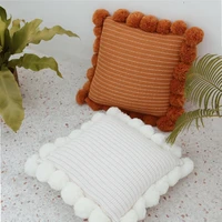 nordic big ball knitted cushion handmade home furnishing all match bed pillow