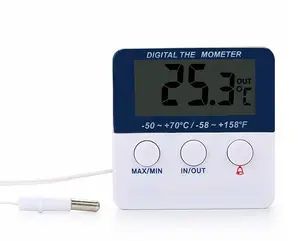 Термометр низкой мощности, миниатюрный светодиодный электронный дисплей, измеритель температуры для дома и улицы, с сигнализацией, для холодильникафабрикиаквариумадома