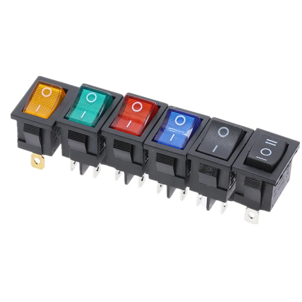 KCD1 3PIin 4Pin автомобильный кулисный переключатель 6A/10A 250В/125В AC ВКЛ-ВЫКЛ со