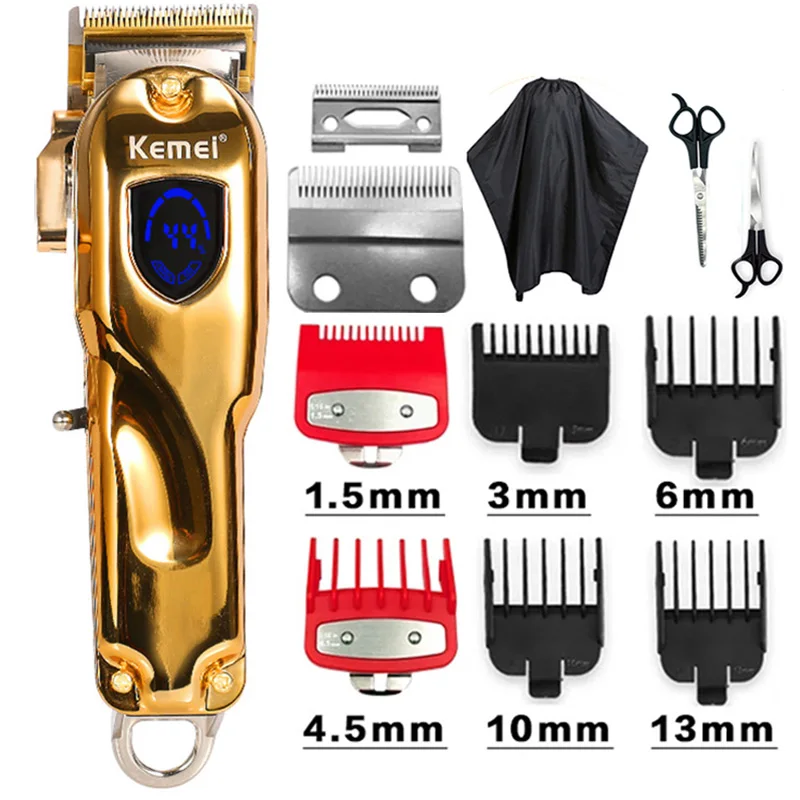 

Kemei hair clipper professional Hair cutting machine beard trimmer for men electric shaver LCD Display Hair trimmer machine 5