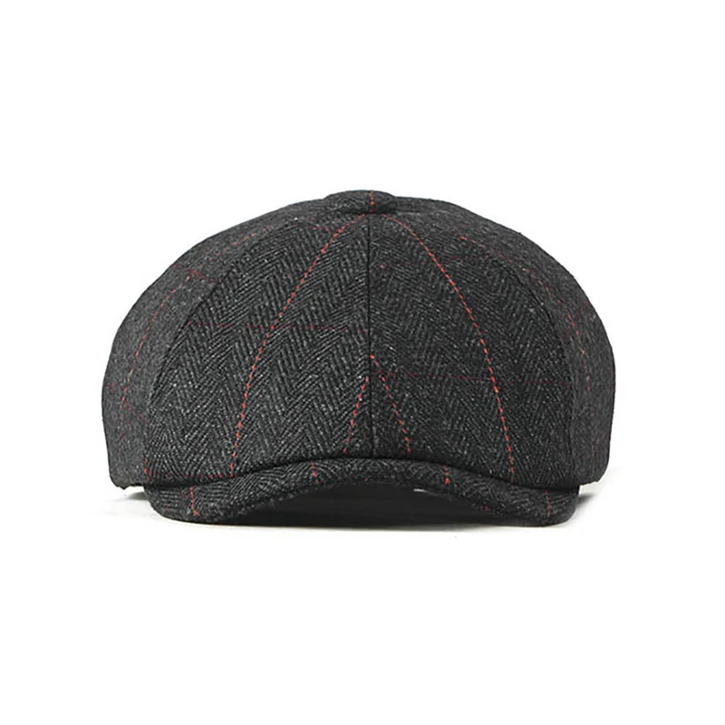 Новый осенне-зимний берет кепка для мужчин регулируемый солнцезащитный козырек